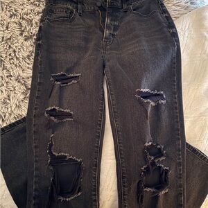 Eunina Charcoal Distressed Skinny Jeans